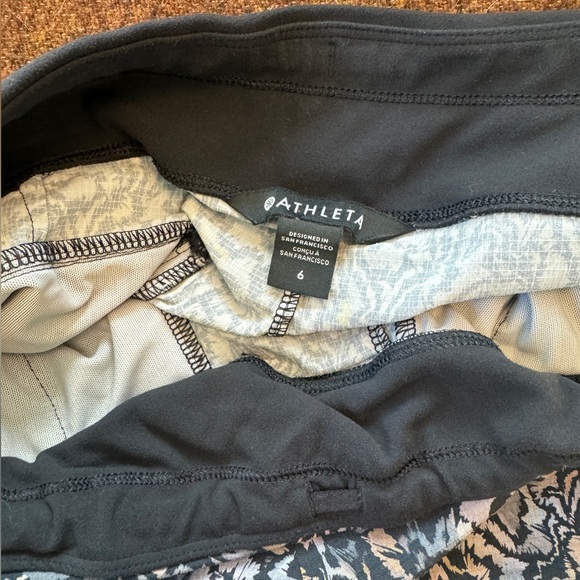 Athleta Black and White Patterned Track Pants - Picture 7 of 7